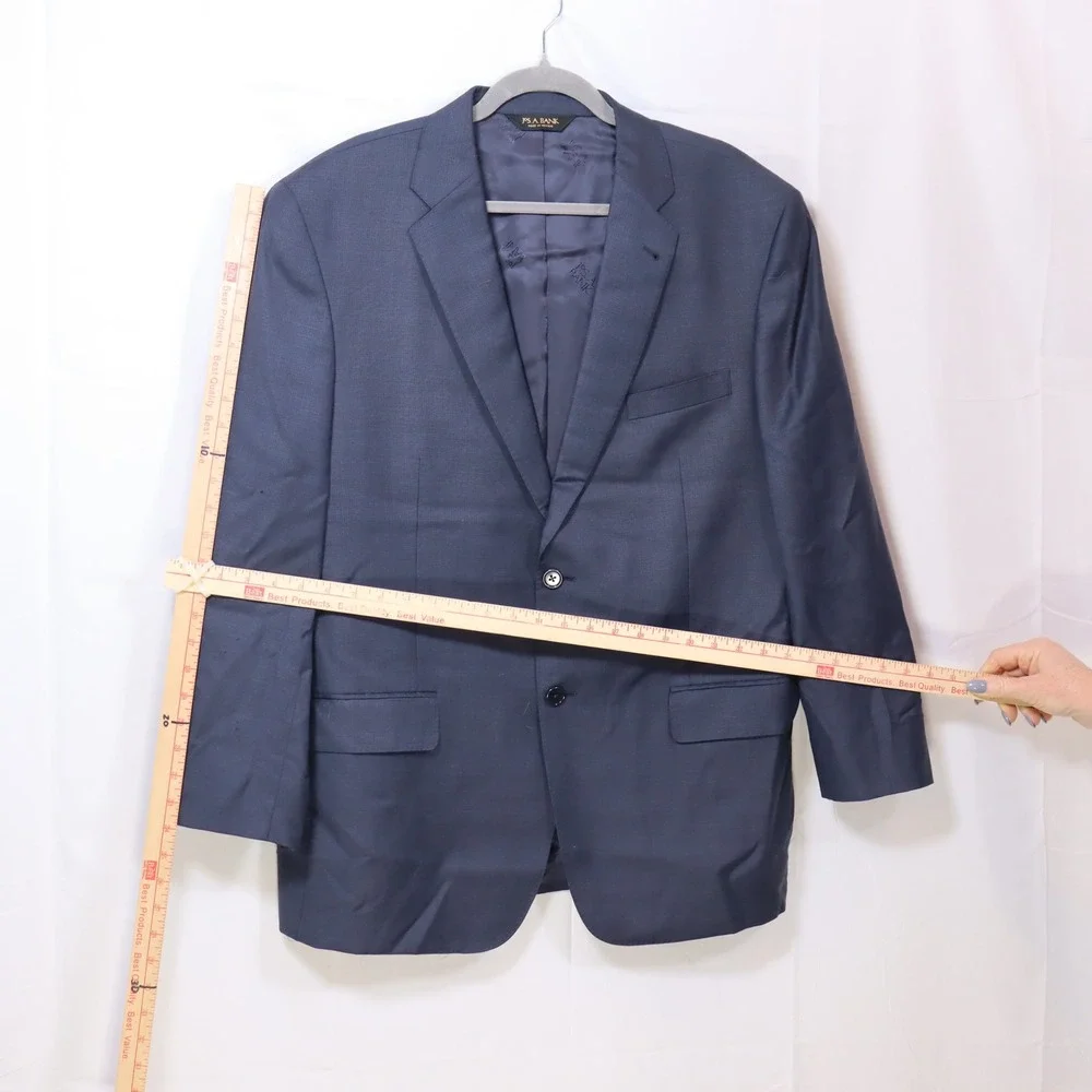 Jos.‎ A. Bank Blazer 44R Blue Mens Tailored Fit Wool Sport Coat Formal - FAIR